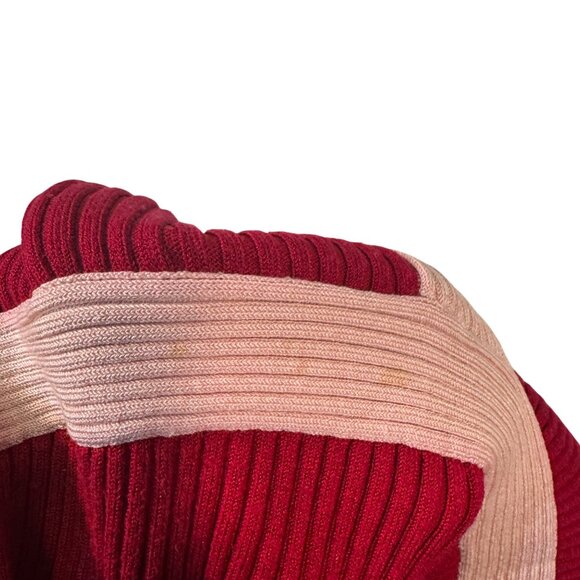 Sleeveless INC International Concepts Top Size XL Red & Pink Ribbed V-Neck - Picture 4 of 5